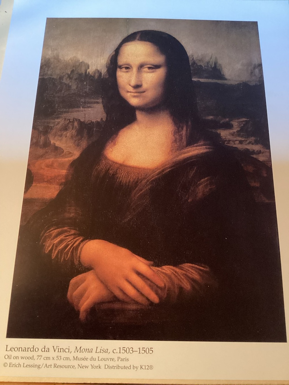 Classic Mona Lisa Wall Art Print in Brown Tones